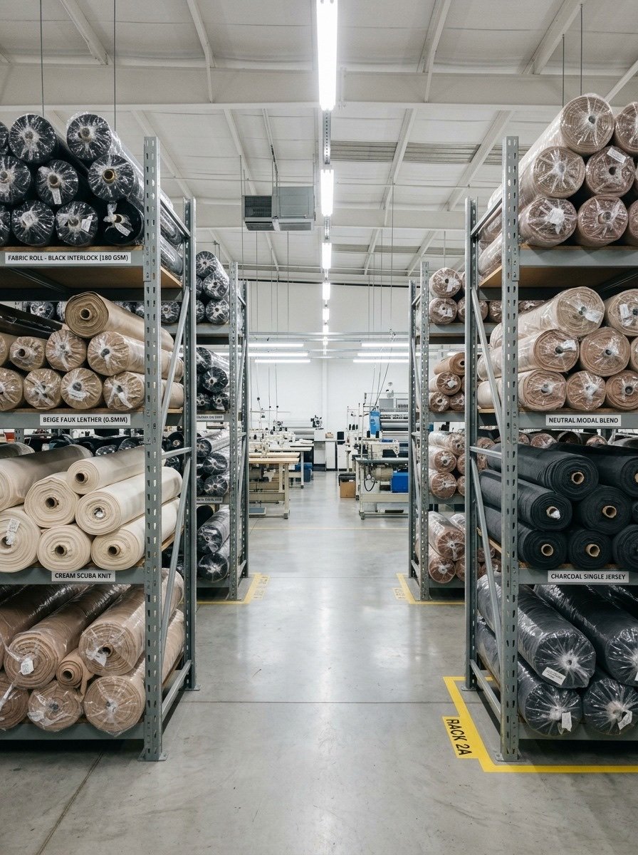 La Galia Atelier — Fabric Storage & Production Floor